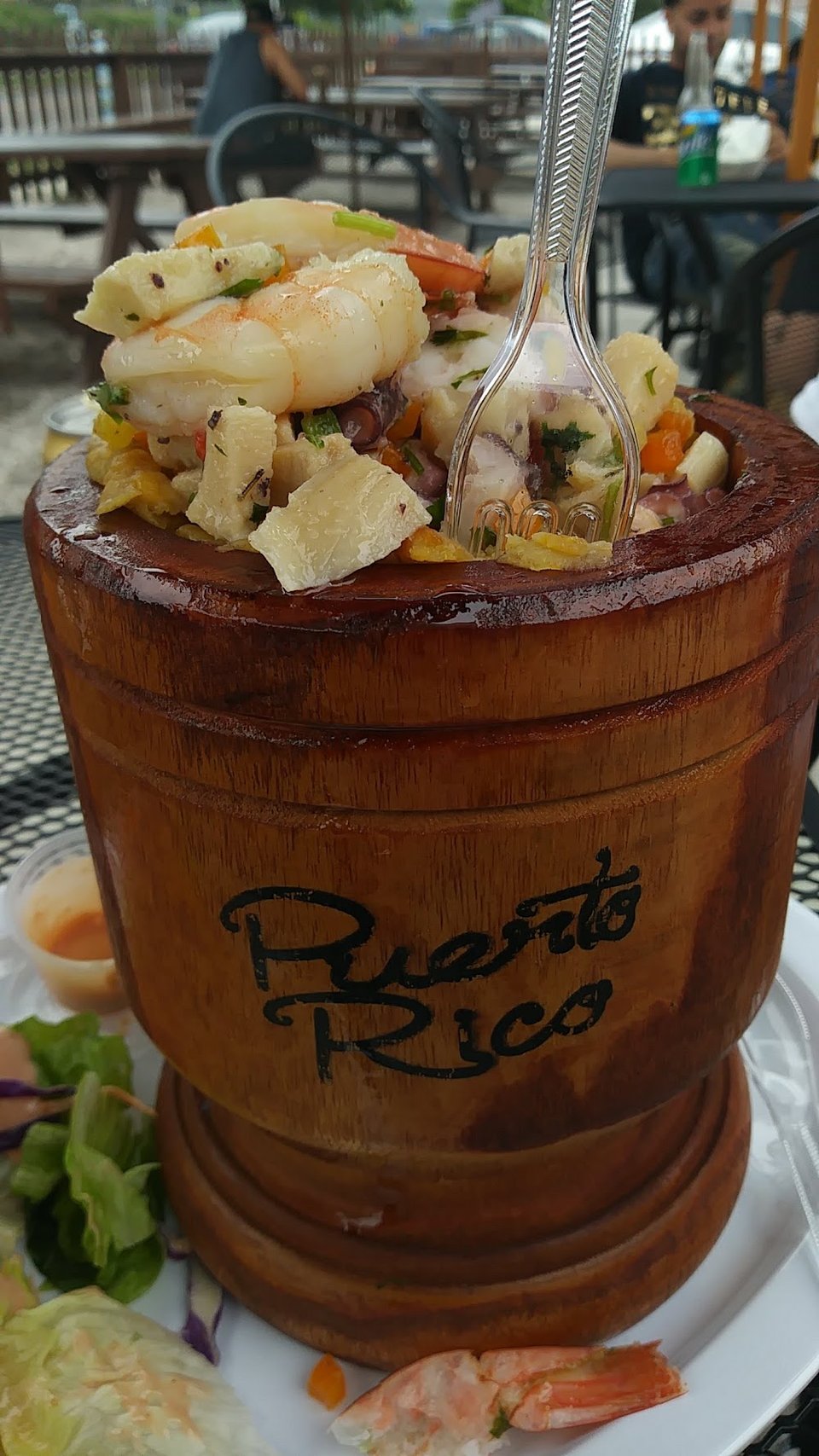 Mofongo Con Camarones Al Ajillo